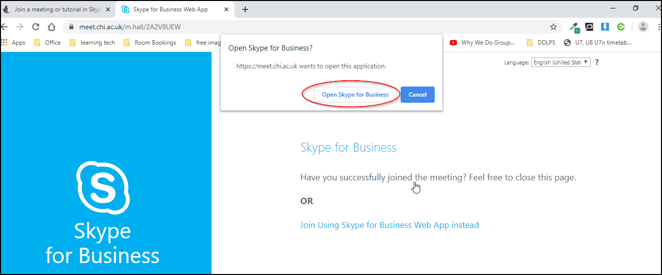 Skype for business не запускается